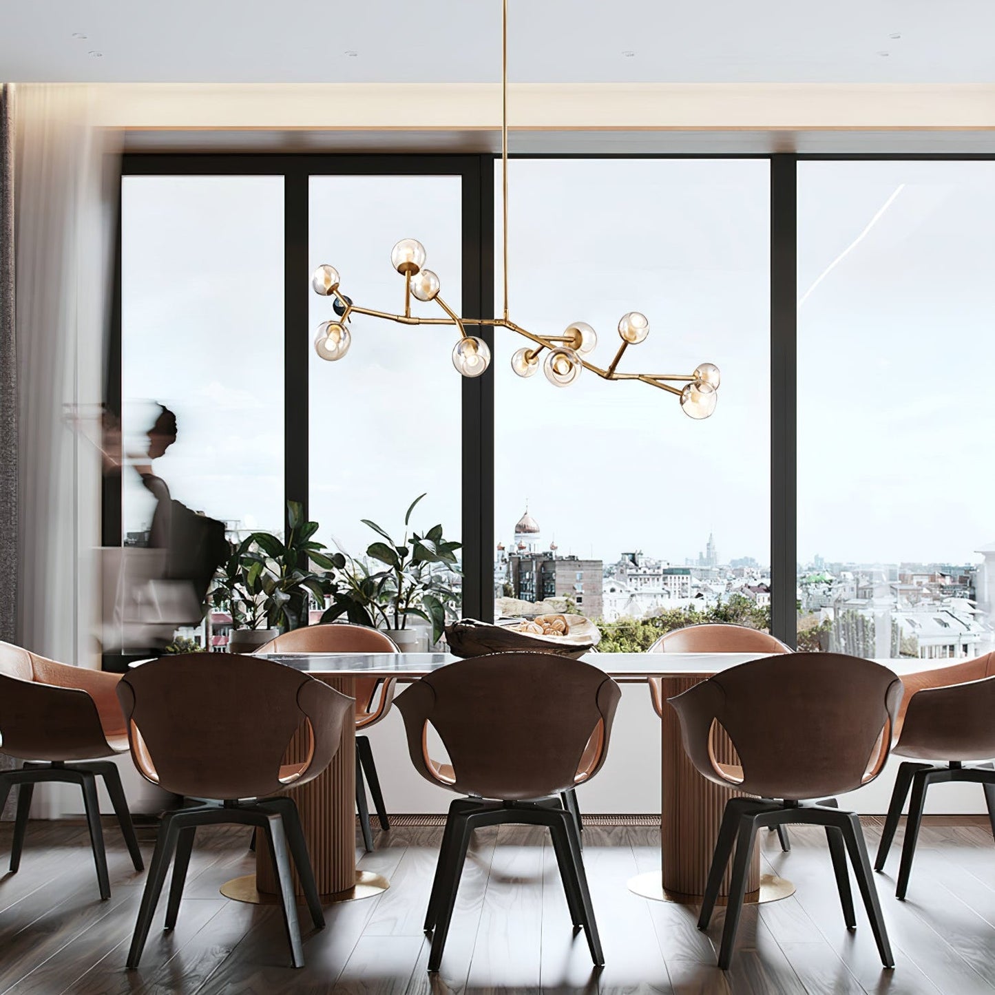 Lunaris Branch Chandelier - Modern Design, Adjustable Brightness