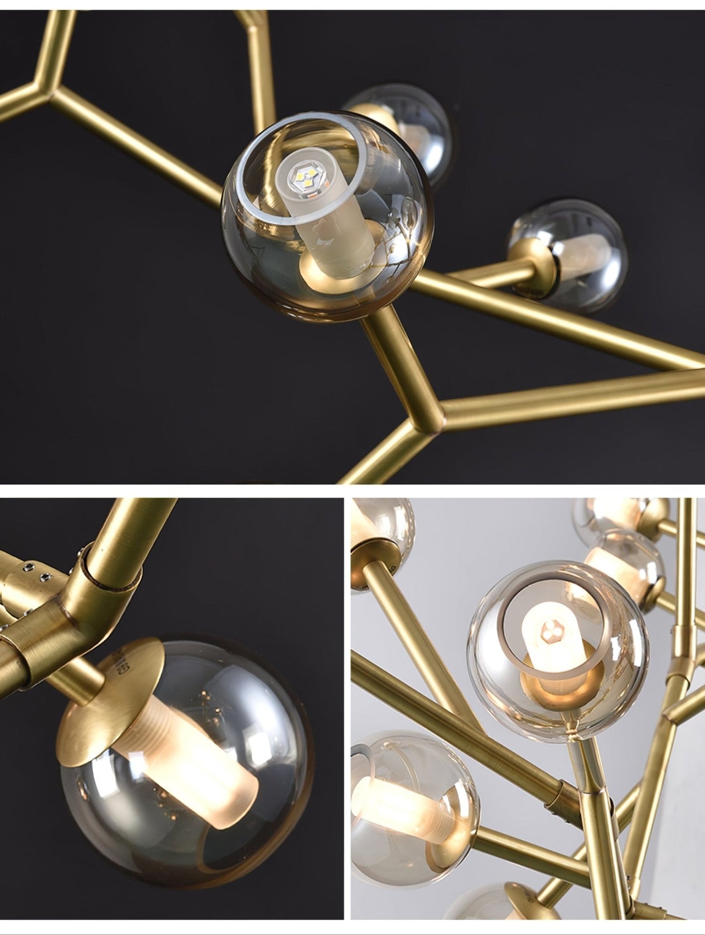 Lunaris Branch Chandelier - Modern Design, Adjustable Brightness