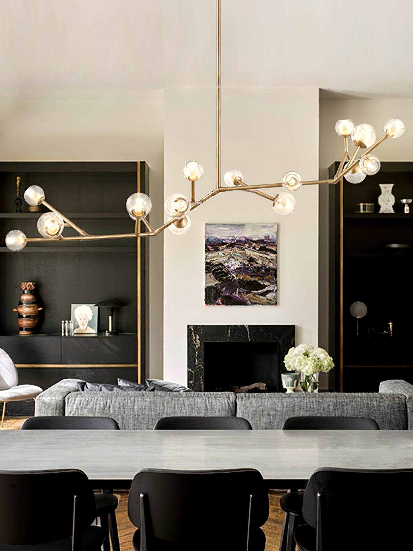 Lunaris Branch Chandelier - Modern Design, Adjustable Brightness