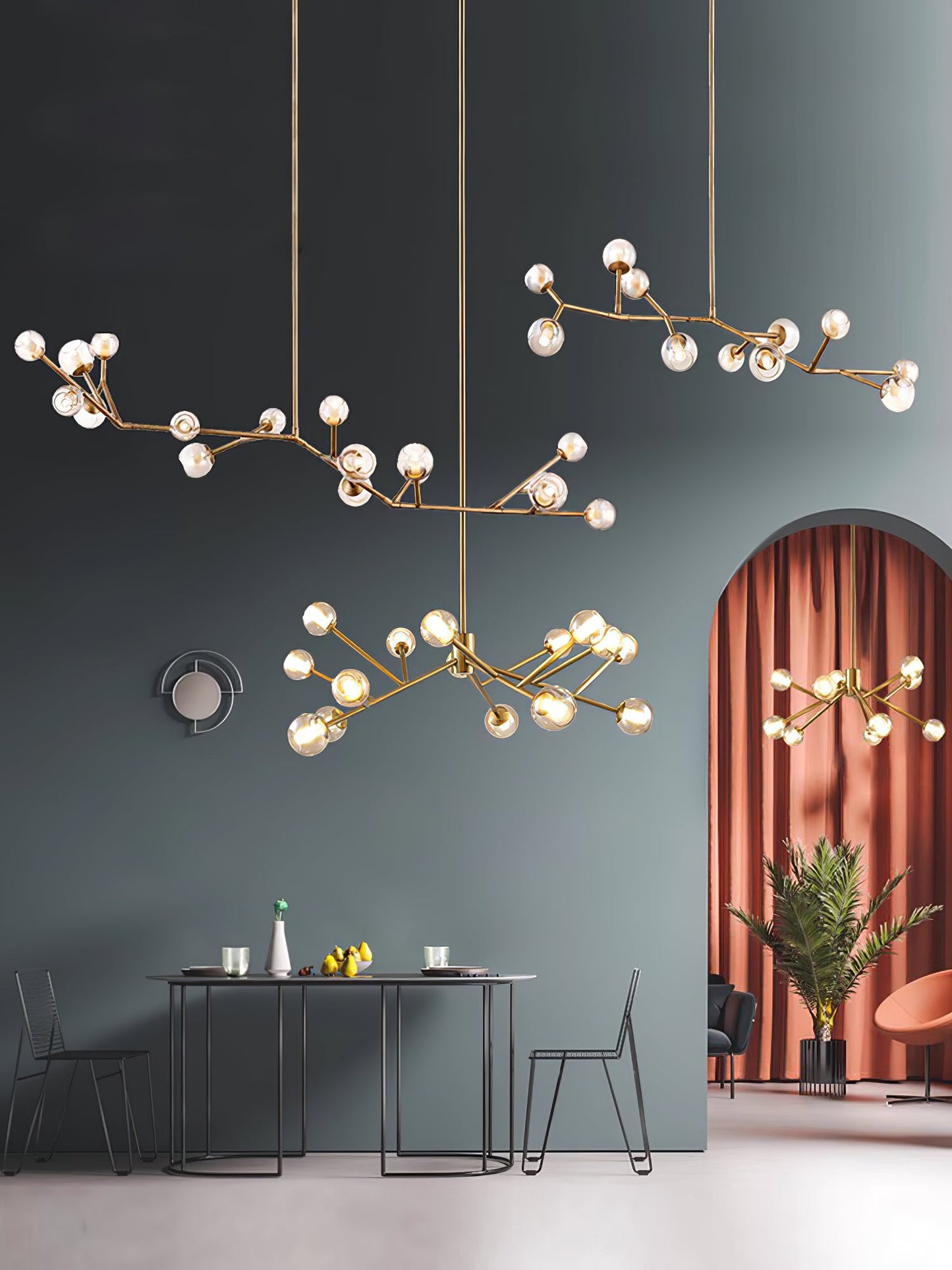 Lunaris Branch Chandelier - Modern Design, Adjustable Brightness