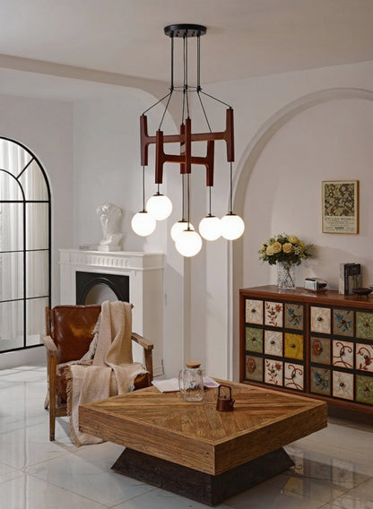 Lunna Orb Chandelier - Modern Design with Adjustable Height & LED Ligh