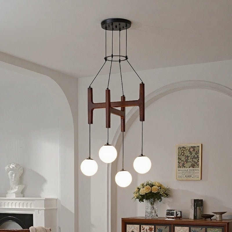 Lunna Orb Chandelier - Modern Design with Adjustable Height & LED Ligh
