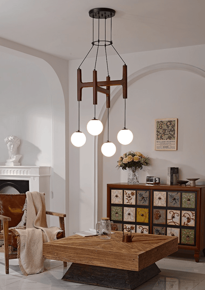 Lunna Orb Chandelier - Modern Design with Adjustable Height & LED Ligh