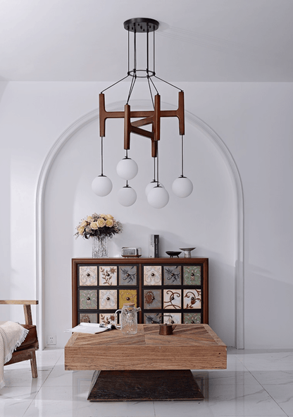 Lunna Orb Chandelier - Modern Design with Adjustable Height & LED Ligh