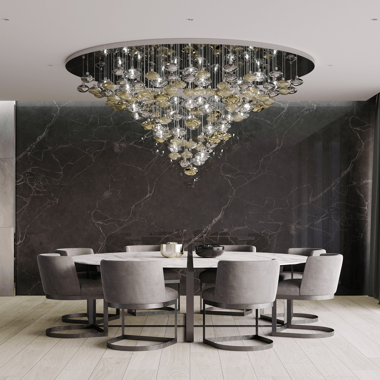 Lure Chandelier - Elegant Design with Dimmable Lighting & Energy Effic