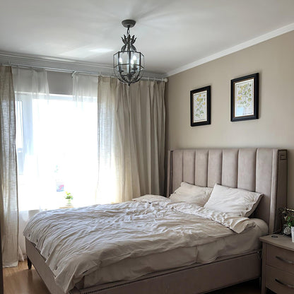 Lustre Retro Cage Chandelier - Vintage Design with Adjustable Height
