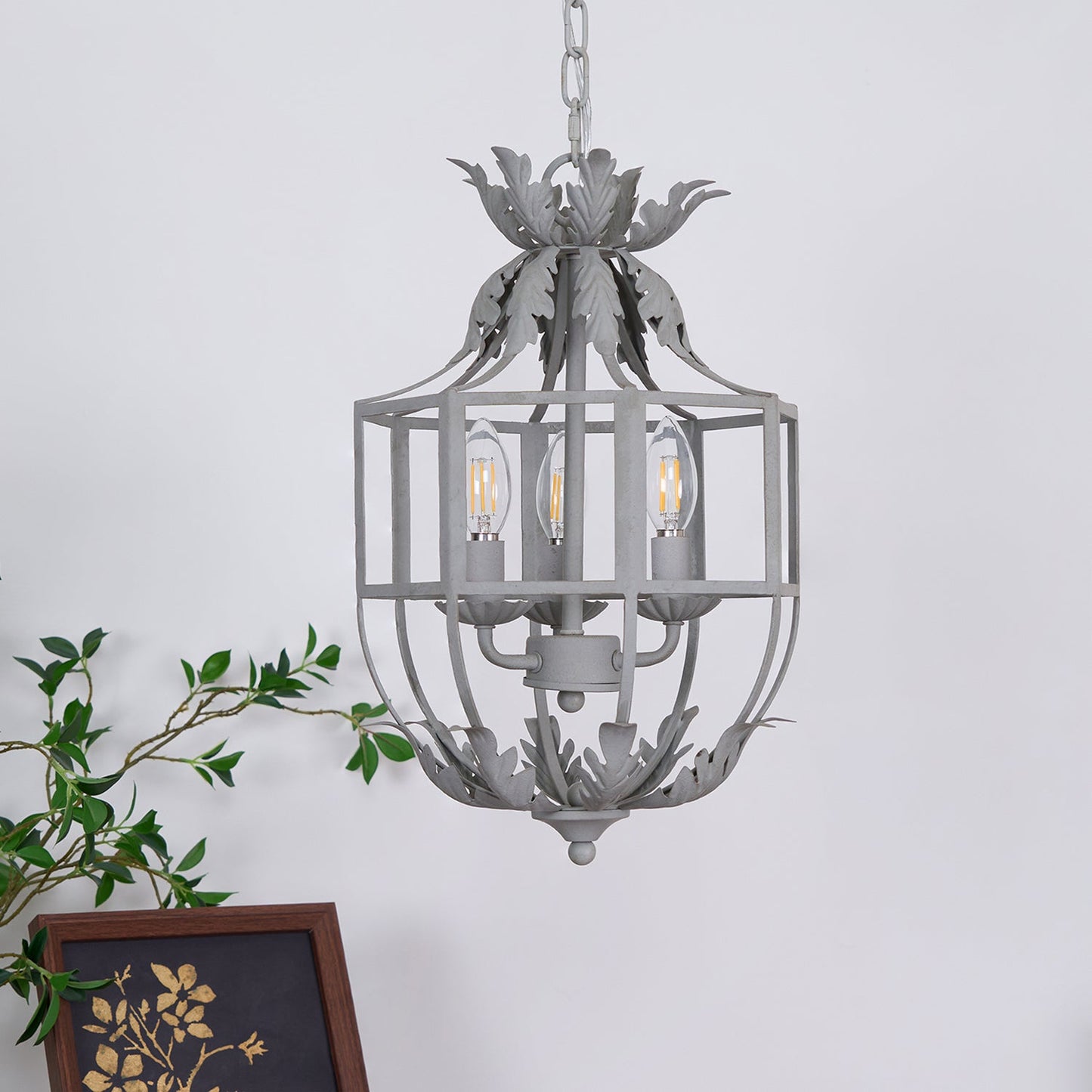 Lustre Retro Cage Chandelier - Vintage Design with Adjustable Height