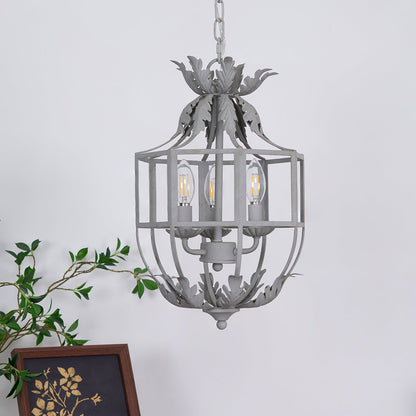Lustre Retro Cage Chandelier - Vintage Design with Adjustable Height