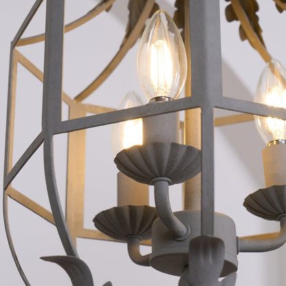 Lustre Retro Cage Chandelier - Vintage Design with Adjustable Height