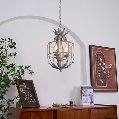 Lustre Retro Cage Chandelier - Vintage Design with Adjustable Height