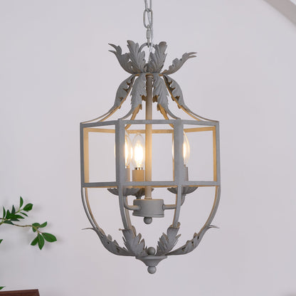 Lustre Retro Cage Chandelier - Vintage Design with Adjustable Height