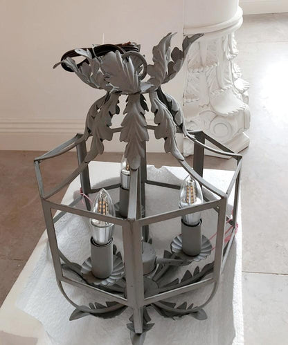 Lustre Retro Cage Chandelier - Vintage Design with Adjustable Height