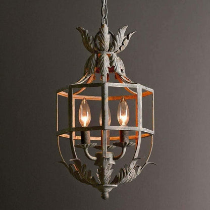 Lustre Retro Cage Chandelier - Vintage Design with Adjustable Height