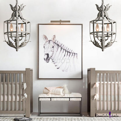 Lustre Retro Cage Chandelier - Vintage Design with Adjustable Height