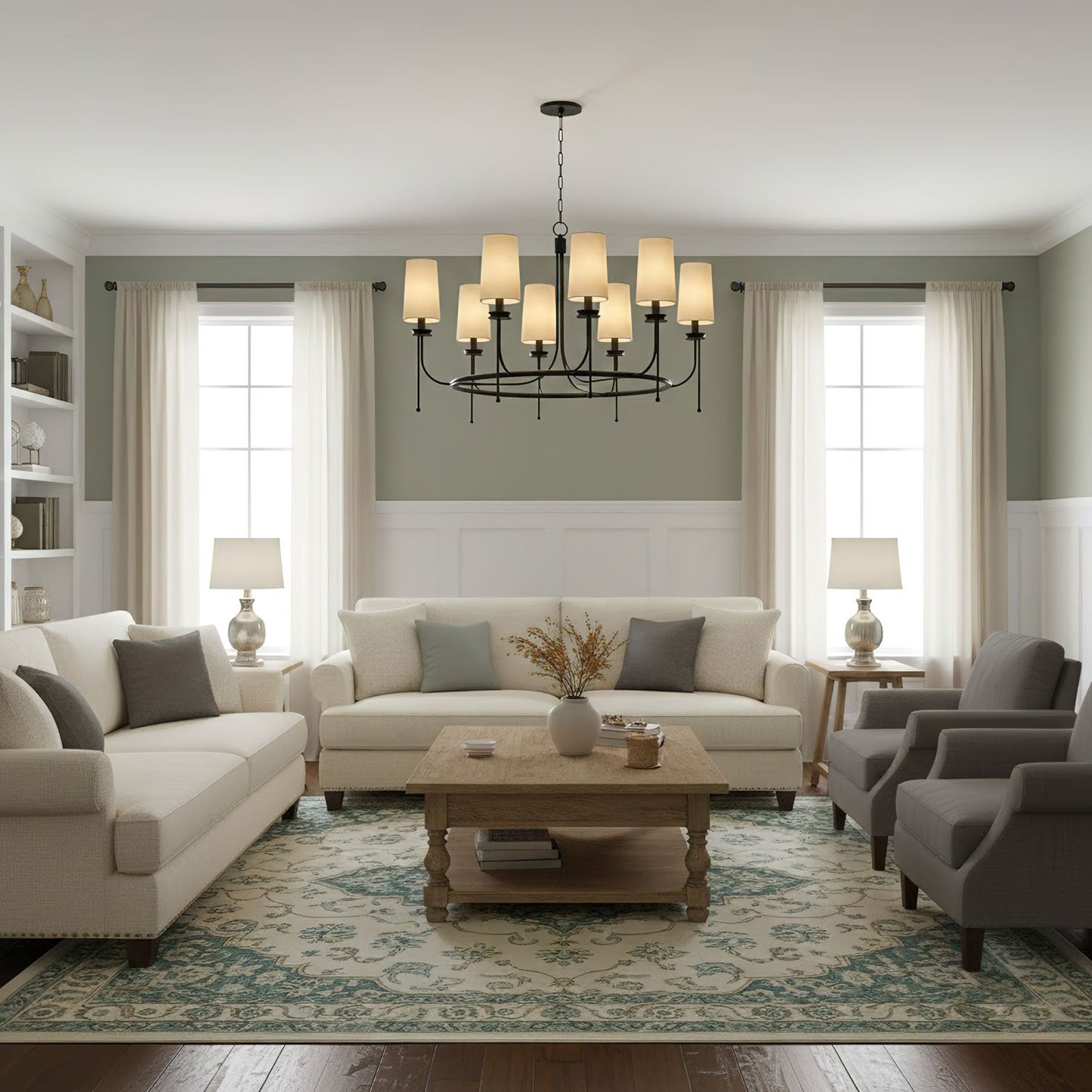 Lydia Chandelier - Elegant Crystal Lighting with Adjustable Height