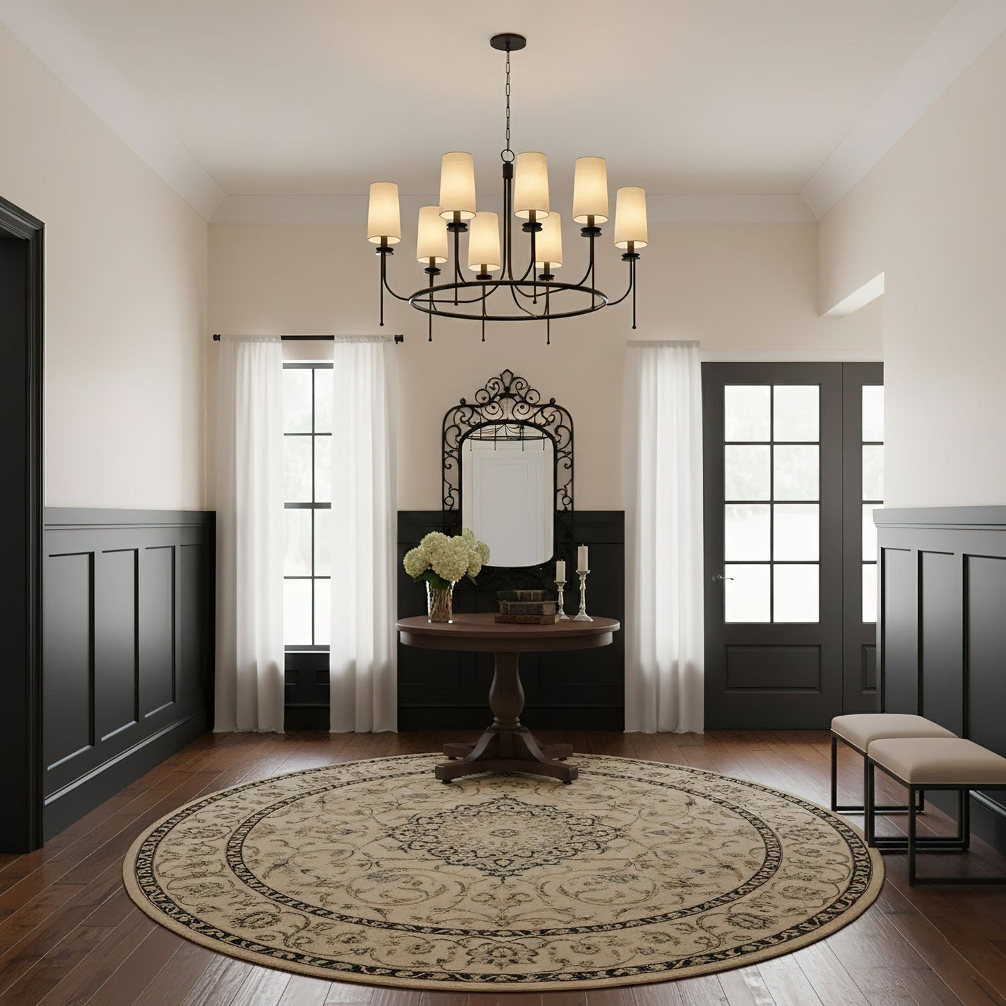 Lydia Chandelier - Elegant Crystal Lighting with Adjustable Height