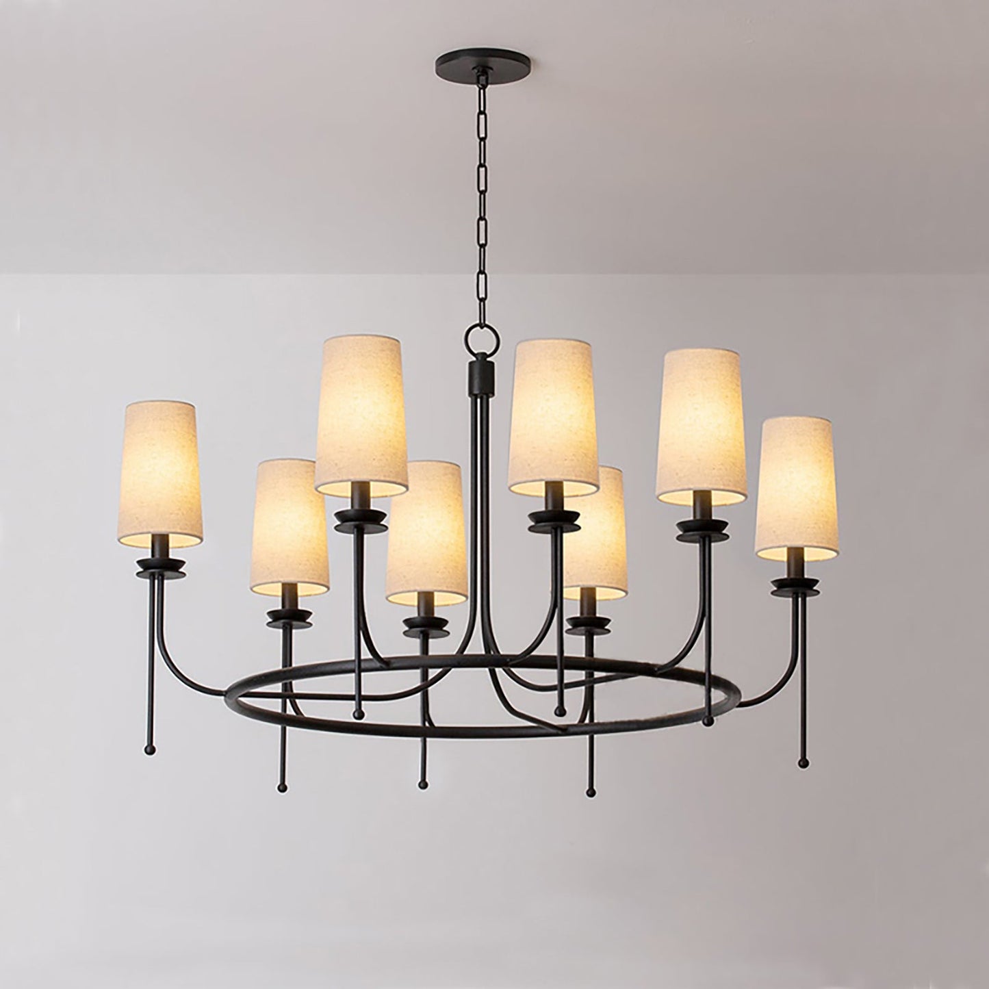 Lydia Chandelier - Elegant Crystal Lighting with Adjustable Height