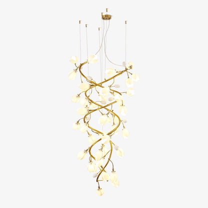 Lysandra Cascade Stairs Chandelier - Elegant LED Lighting & Adjustable