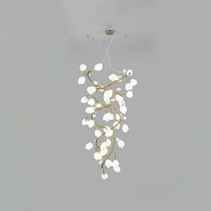 Lysandra Cascade Stairs Chandelier - Elegant LED Lighting & Adjustable