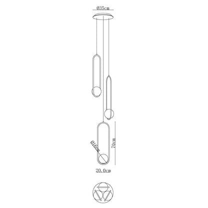 Mila Combination Chandelier - Modern Design with Adjustable Arms & LED