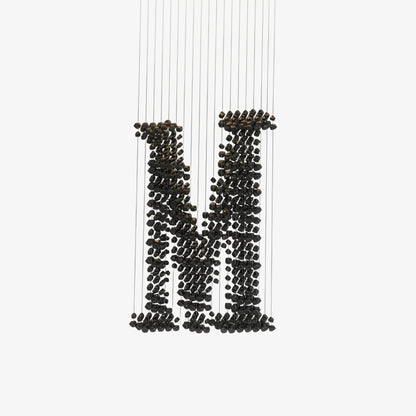 Charcoal Chandeliers M - Elegant Design with Adjustable Height & LED L