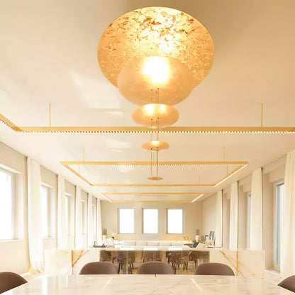 Industrial Machine Chandelier - Adjustable Height, Energy-Efficient LE