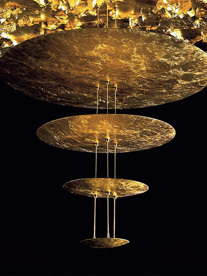 Industrial Machine Chandelier - Adjustable Height, Energy-Efficient LE
