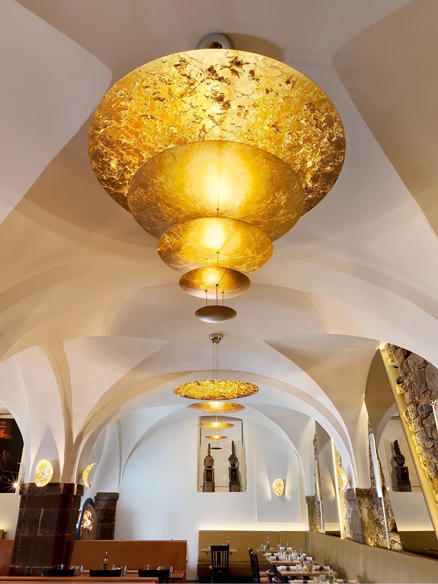 Industrial Machine Chandelier - Adjustable Height, Energy-Efficient LE