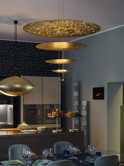 Industrial Machine Chandelier - Adjustable Height, Energy-Efficient LE
