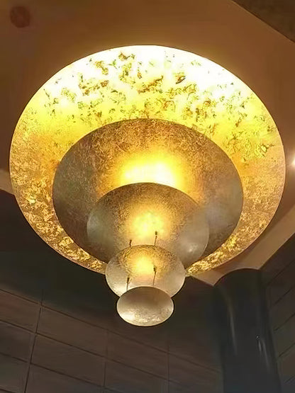Industrial Machine Chandelier - Adjustable Height, Energy-Efficient LE