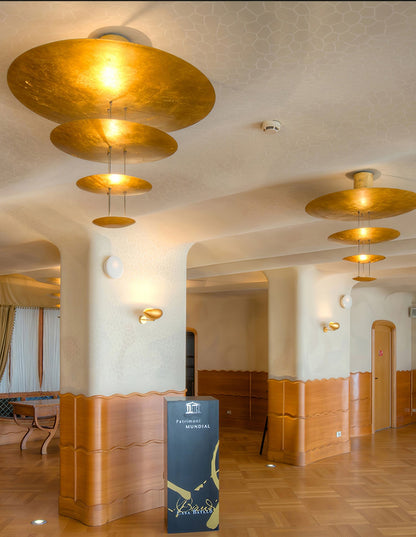 Industrial Machine Chandelier - Adjustable Height, Energy-Efficient LE