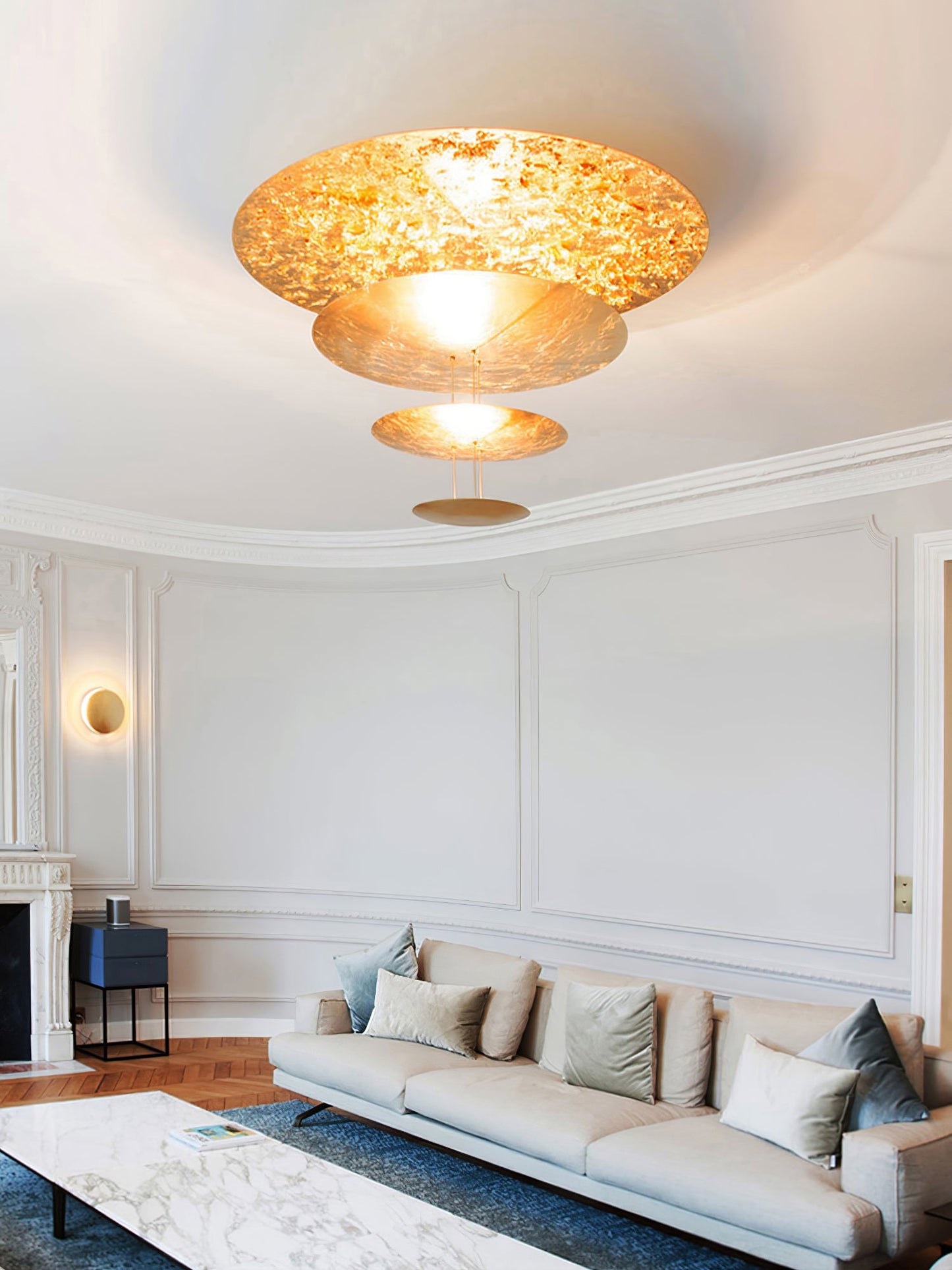 Industrial Machine Chandelier - Adjustable Height, Energy-Efficient LE