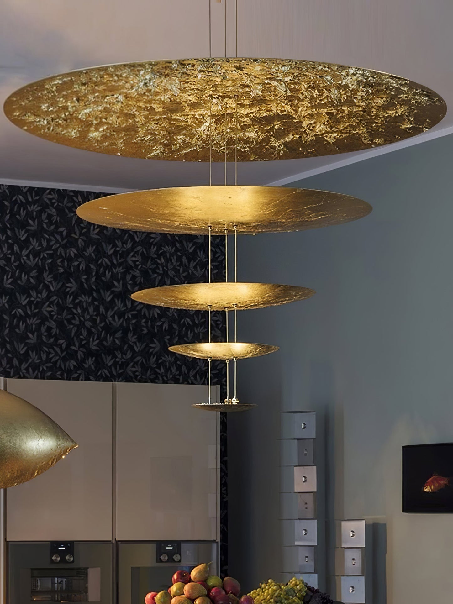 Industrial Machine Chandelier - Adjustable Height, Energy-Efficient LE