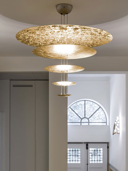 Industrial Machine Chandelier - Adjustable Height, Energy-Efficient LE