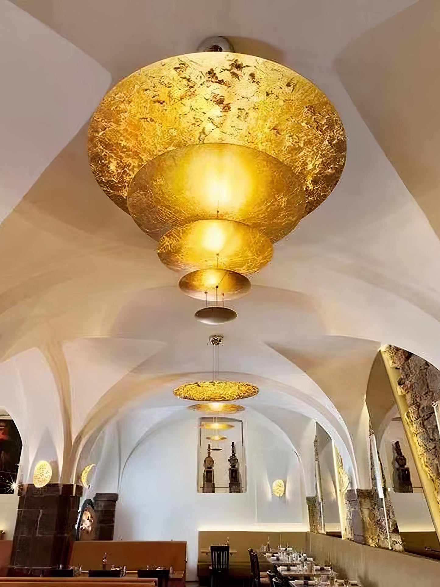 Industrial Machine Chandelier - Adjustable Height, Energy-Efficient LE