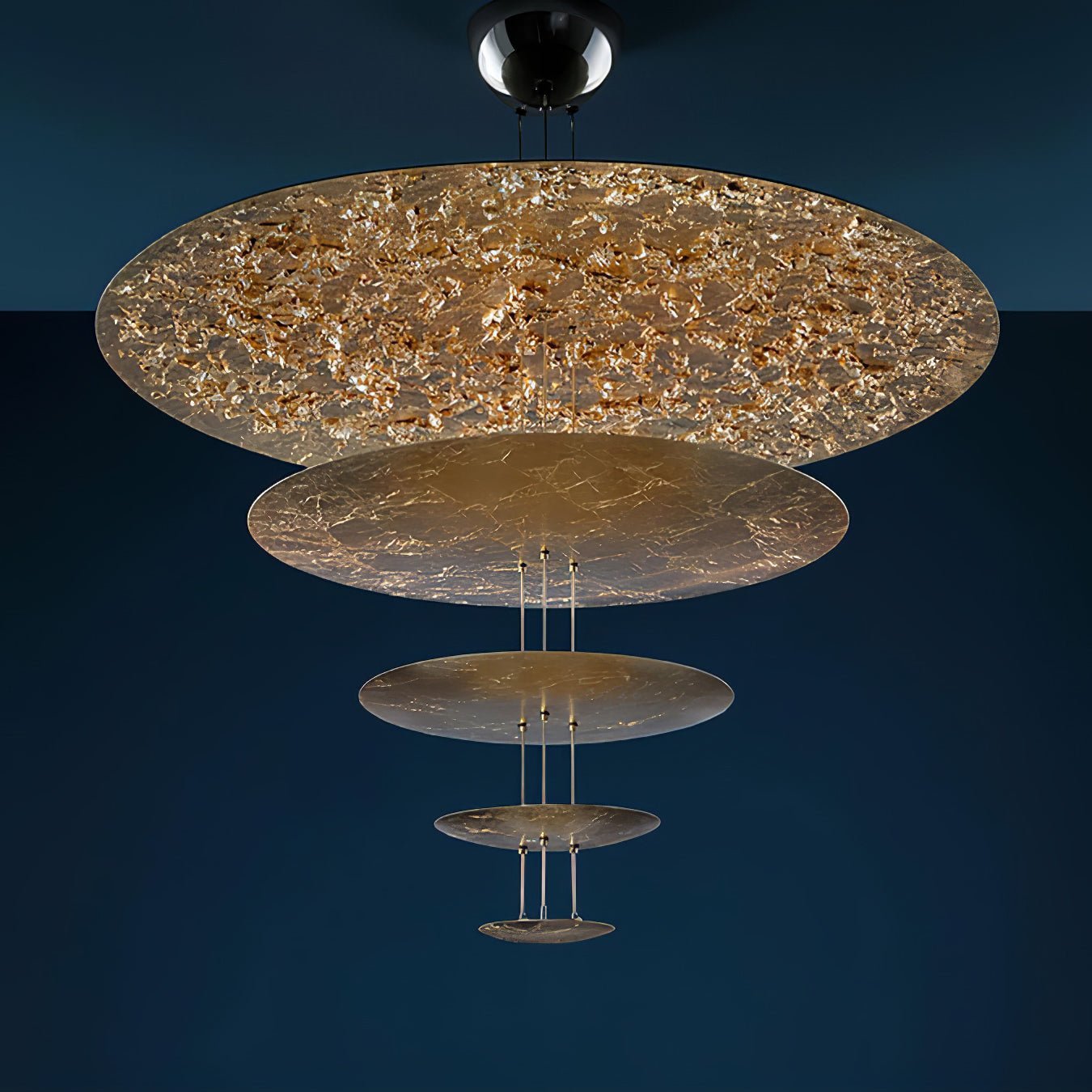 Industrial Machine Chandelier - Adjustable Height, Energy-Efficient LE