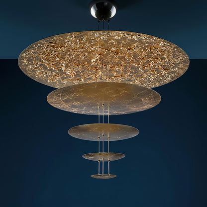 Industrial Machine Chandelier - Adjustable Height, Energy-Efficient LE