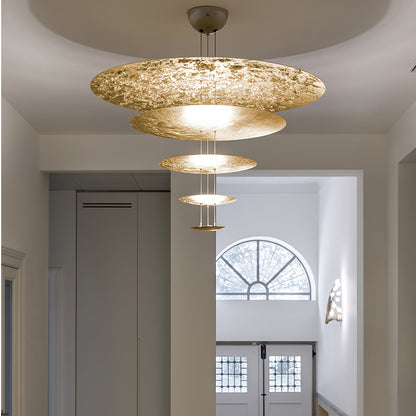Industrial Machine Chandelier - Adjustable Height, Energy-Efficient LE