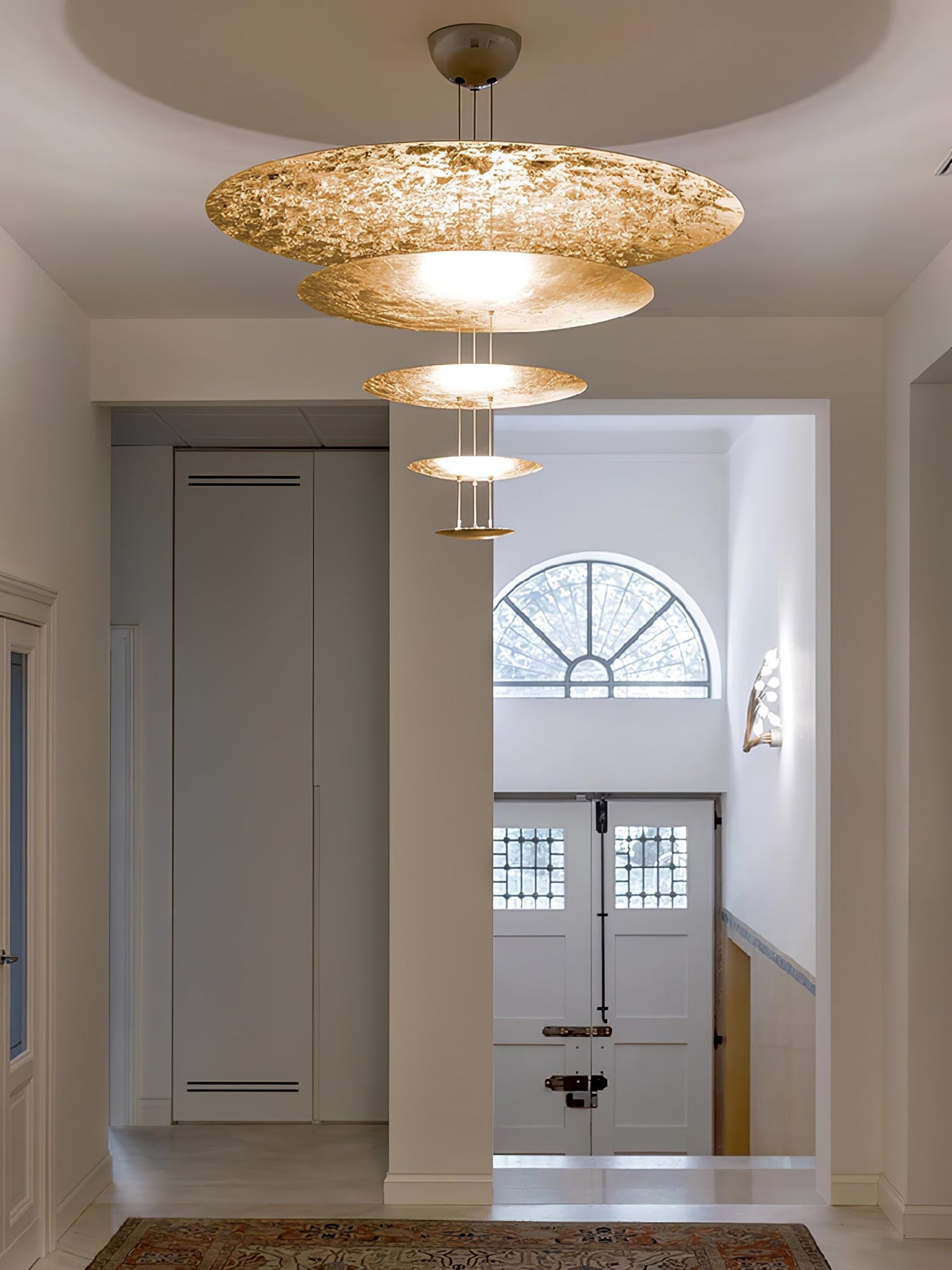 Industrial Machine Chandelier - Adjustable Height, Energy-Efficient LE