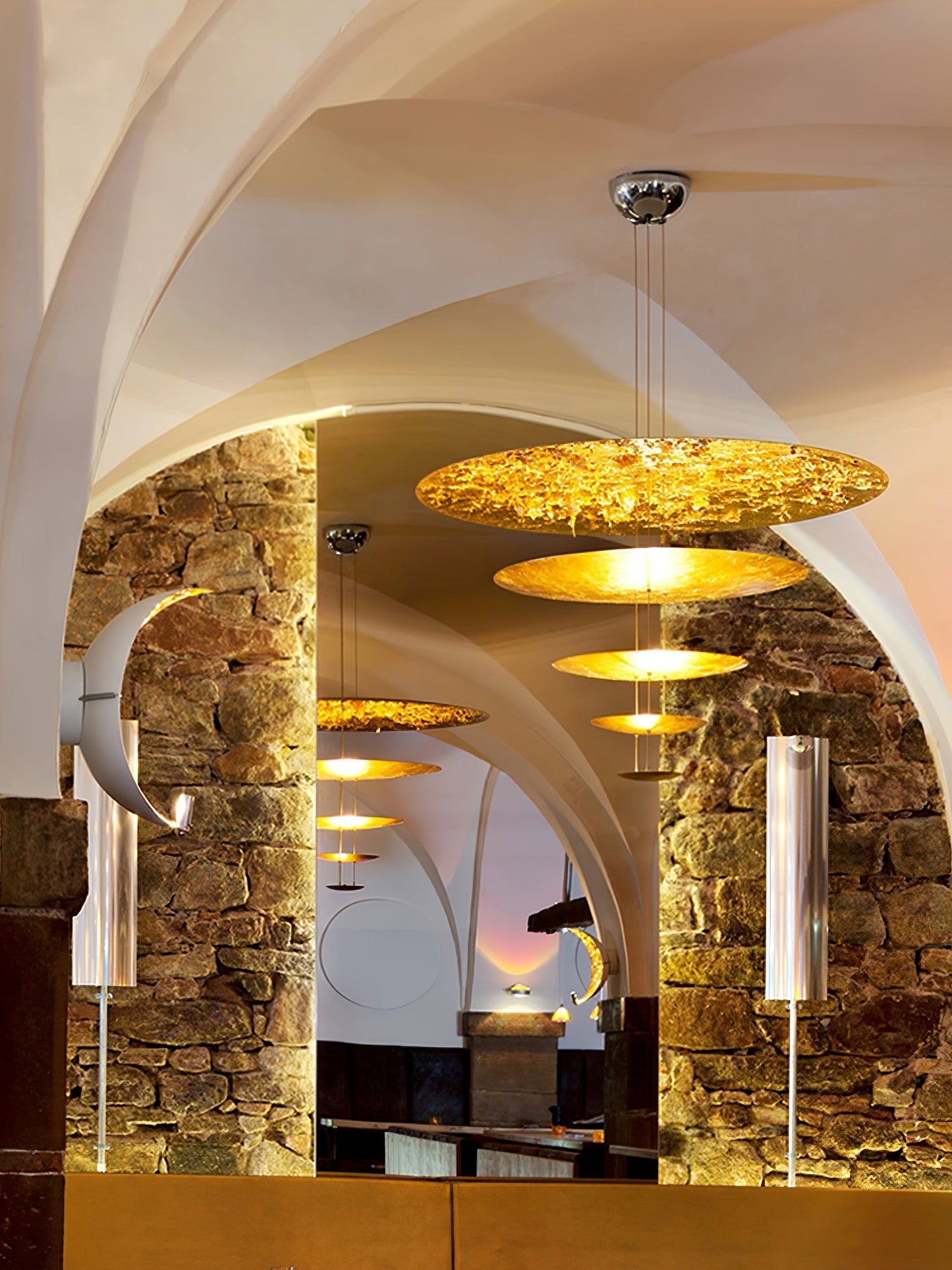 Industrial Machine Chandelier - Adjustable Height, Energy-Efficient LE