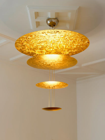 Industrial Machine Chandelier - Adjustable Height, Energy-Efficient LE