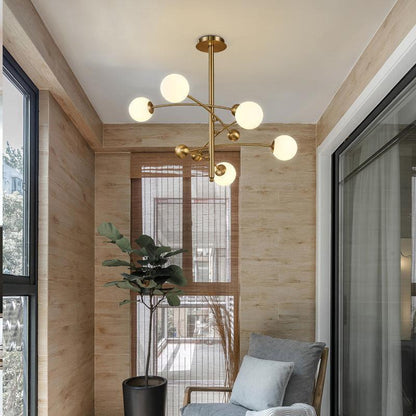 Magic Bean Chandelier - Adjustable Height, Energy-Efficient LED Lighti