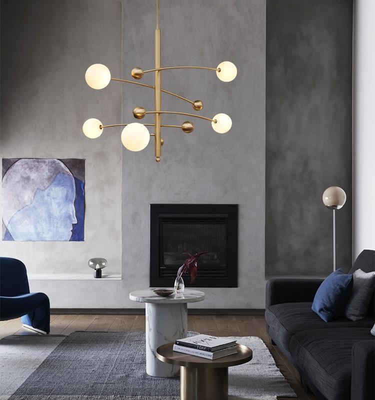 Magic Bean Chandelier - Adjustable Height, Energy-Efficient LED Lighti