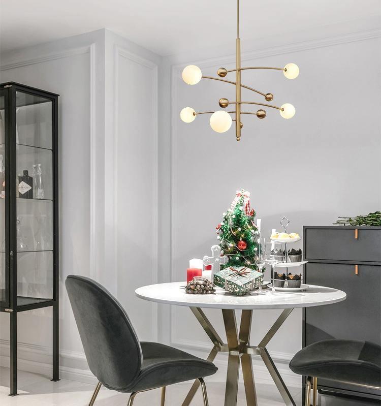 Magic Bean Chandelier - Adjustable Height, Energy-Efficient LED Lighti