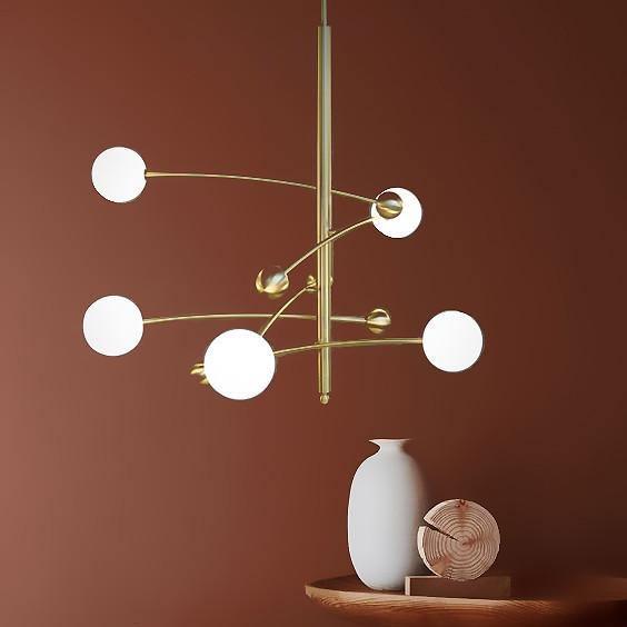 Magic Bean Chandelier - Adjustable Height, Energy-Efficient LED Lighti