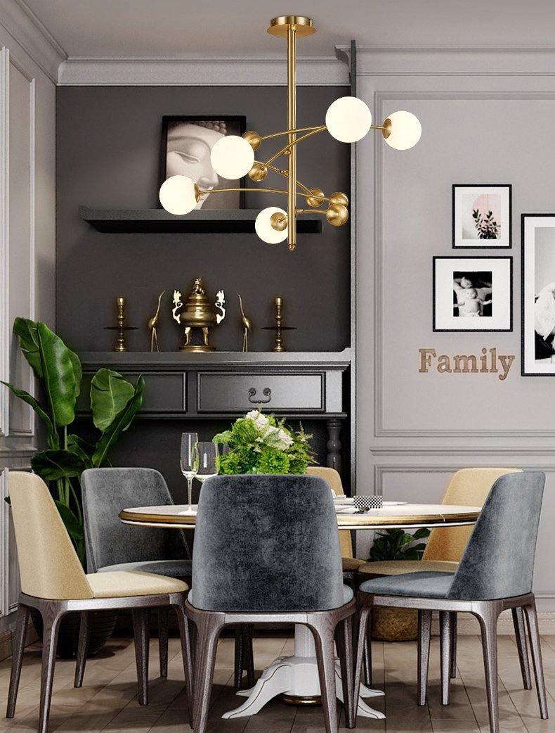 Magic Bean Chandelier - Adjustable Height, Energy-Efficient LED Lighti