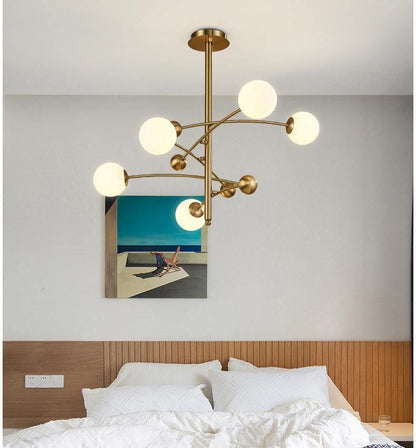 Magic Bean Chandelier - Adjustable Height, Energy-Efficient LED Lighti