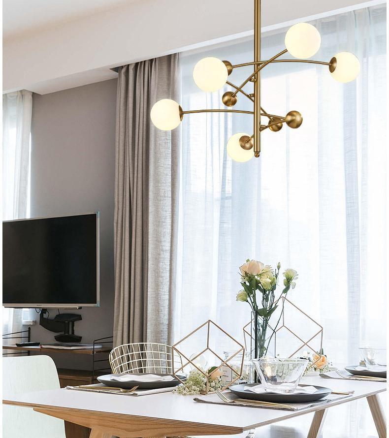 Magic Bean Chandelier - Adjustable Height, Energy-Efficient LED Lighti