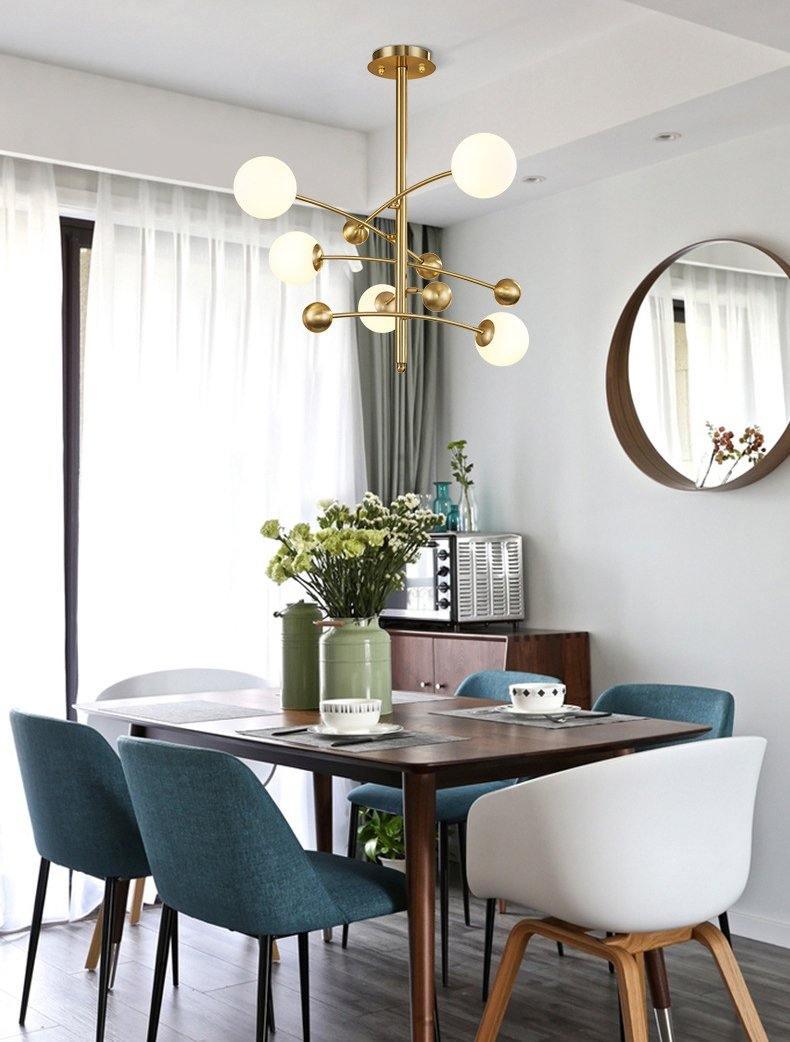 Magic Bean Chandelier - Adjustable Height, Energy-Efficient LED Lighti