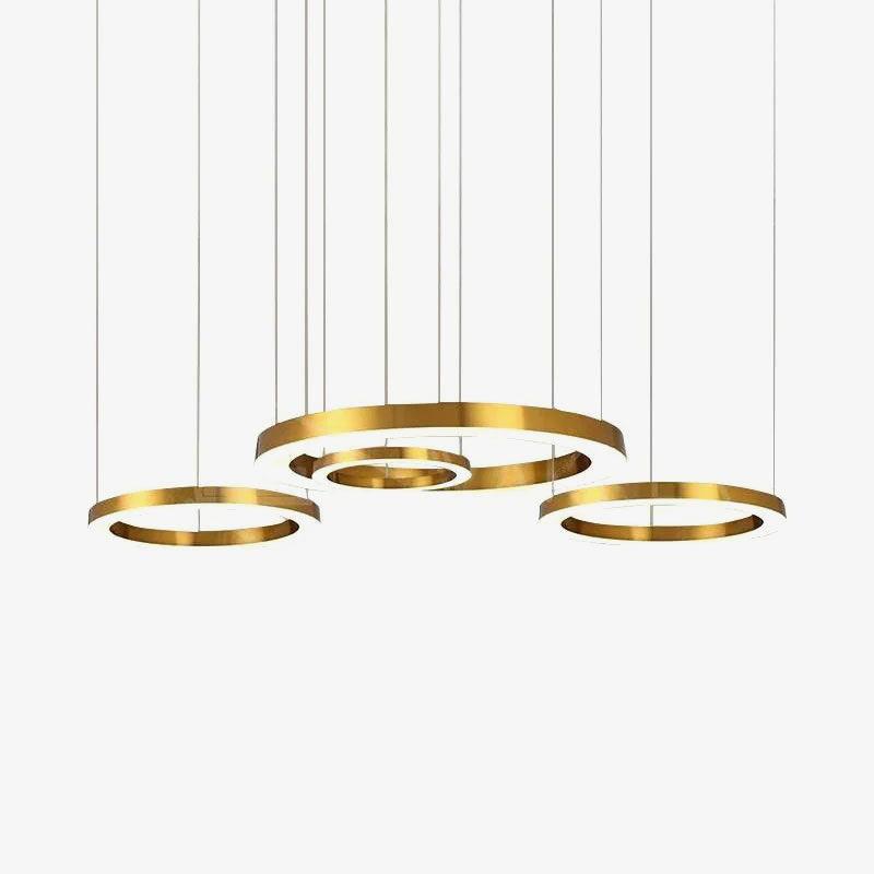 Modern Ring LED Pendant Light - Dimmable, Adjustable Height